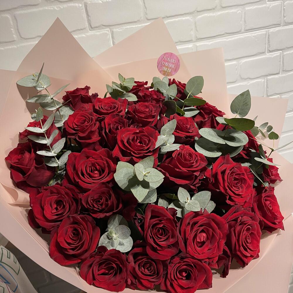 Монобукет из 31 красной розы